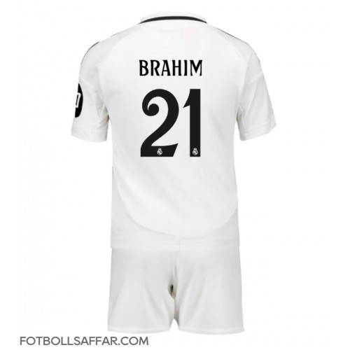 Real Madrid Brahim Diaz #21 Hemmadräkt Barn 2024-25 Kortärmad (+ Korta byxor)